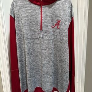 Gray and Red ALABAMA Quarter-Zip Pullover